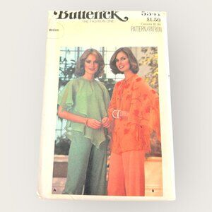 Vintage Butterick Sewing Pattern 5341 Misses Blouse Size Medium